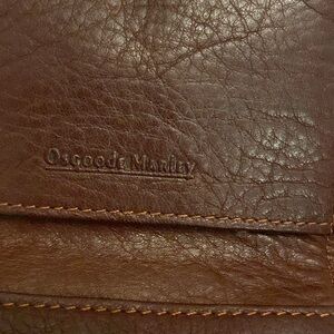 Osgoode Marley Double Snap wallet with zipped pouch Leather Wallet - Brandy